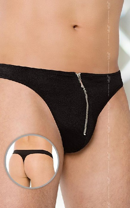 Трусики мужские "Soft Line" на молнии, черные, M/L 